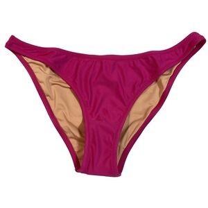J.Crew Heritage 1989 High-leg Bikini Bottom Fuschia Sz Medium BP209 Med Coverage